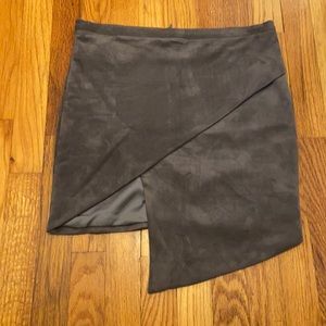Velvety envelope skirt
